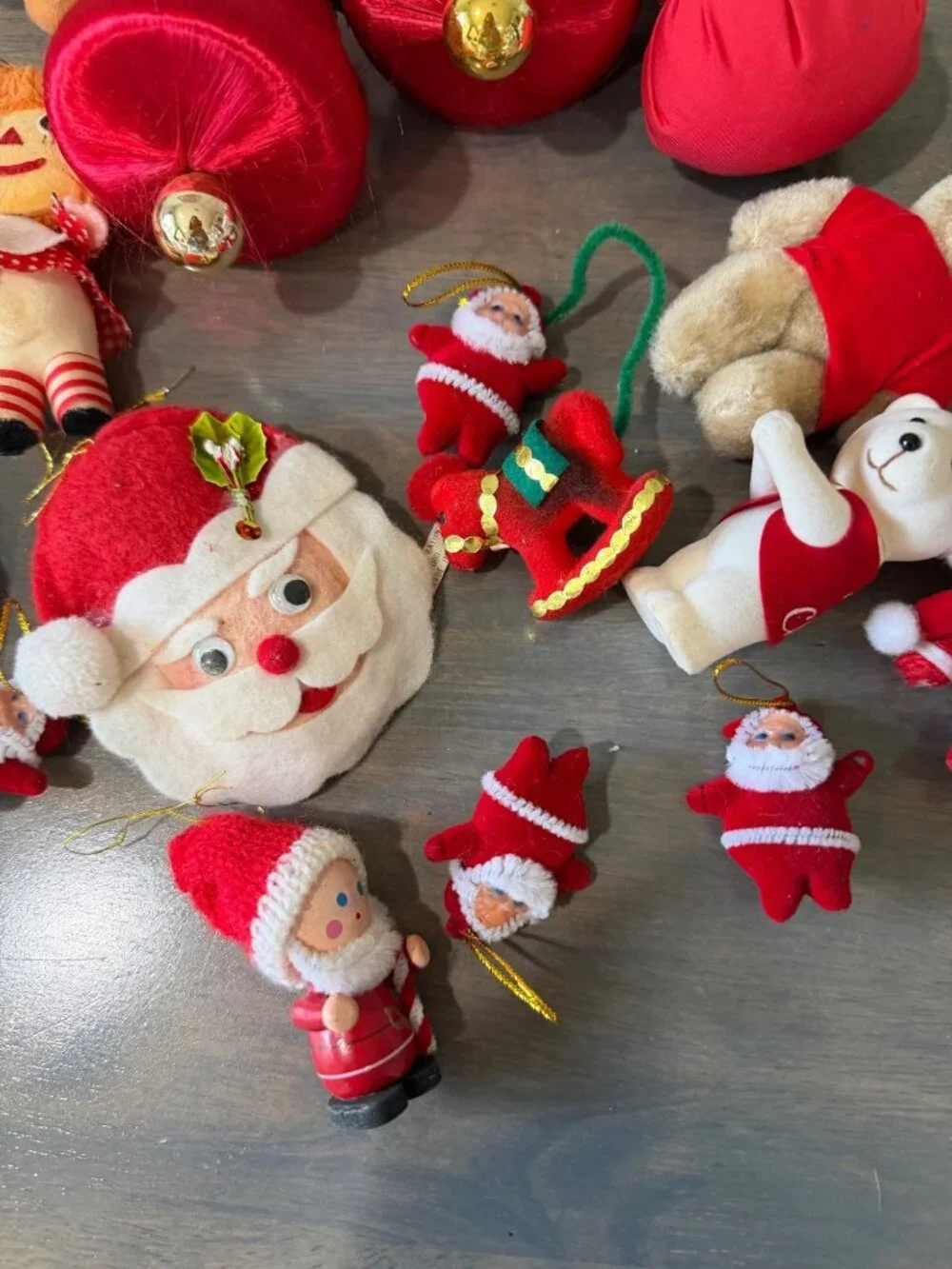 Vintage Felt Fabric Christmas Ornaments Lot 25